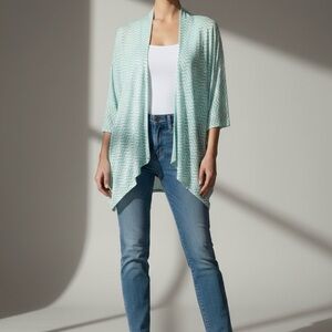 Mint Green Chevron Cardigan